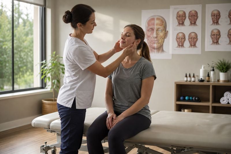 Physiotherapy Clinic with Facial Massage Demonstration