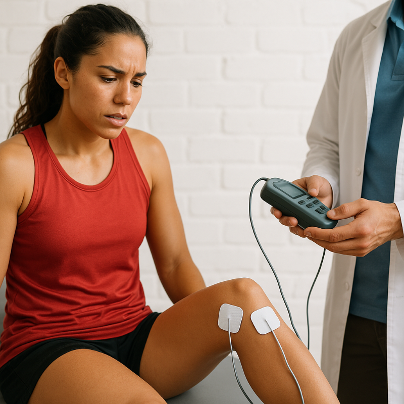 electrotherapy for injured athlete