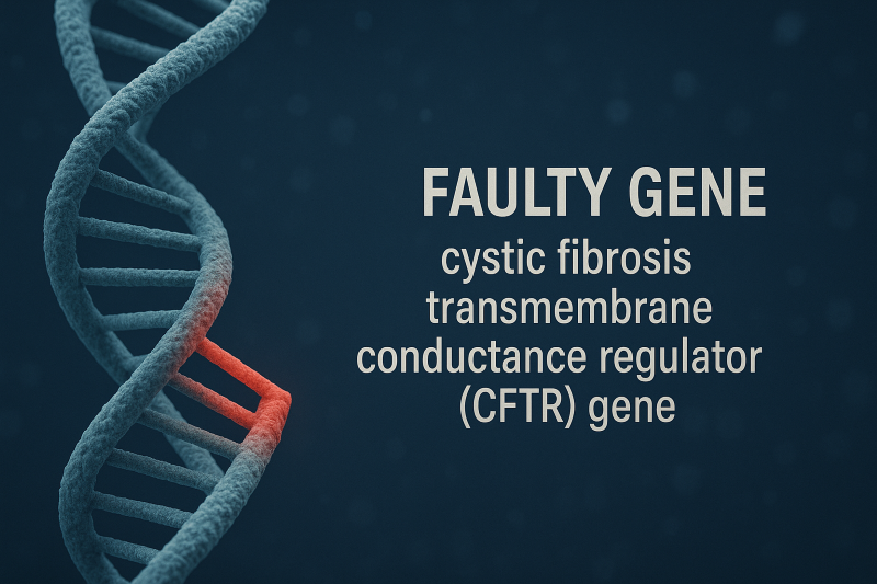 faulty gene causing cystic fibrosis