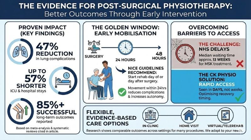 physiotherapy after surgery infographics