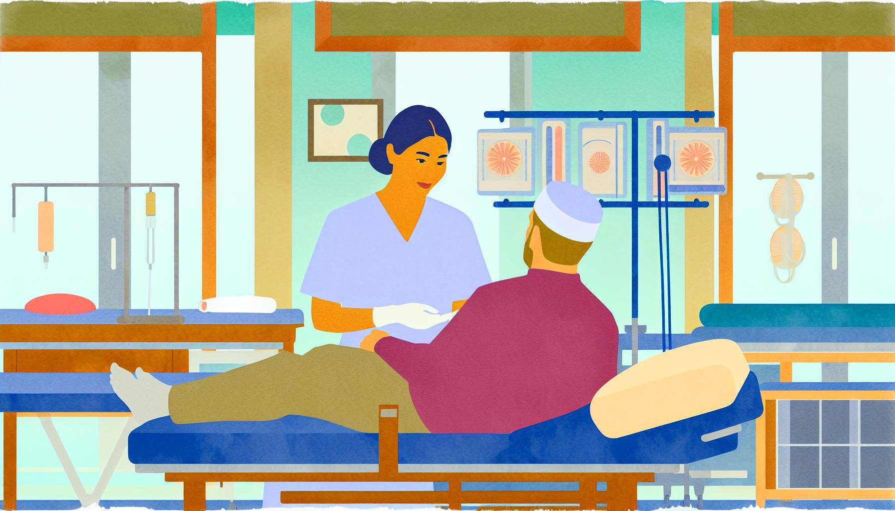 A person receiving physiotherapy treatment