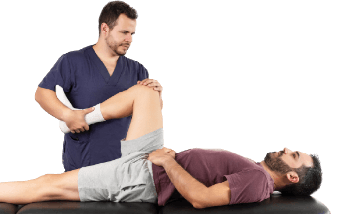 Chartered Physiotherapist guiding a patient through a tailored exercise programme as part of evidence-based physiotherapy treatment
